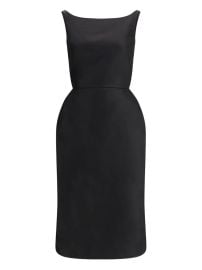 Magda Butrym Midi Square Neck Dress Black at Farfetch